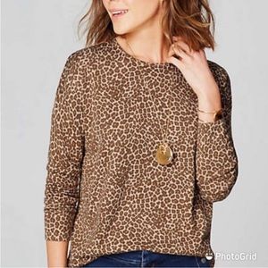 J.Jill cheetah sweatshirt